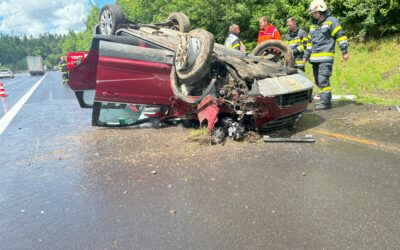 Fahrzeugüberschlag auf der A2